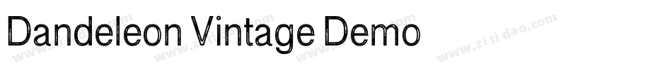 Dandeleon Vintage Demo字体转换